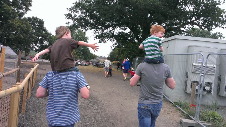 Yorkshire Wildlife Park - boys and their dads