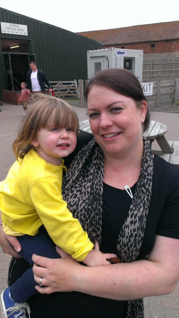 Yorkshire Wildlife Park - Mummy and Chloe having a cuddle