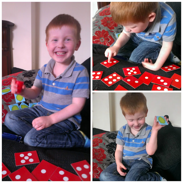 playing Orchard Toys ladybirds
