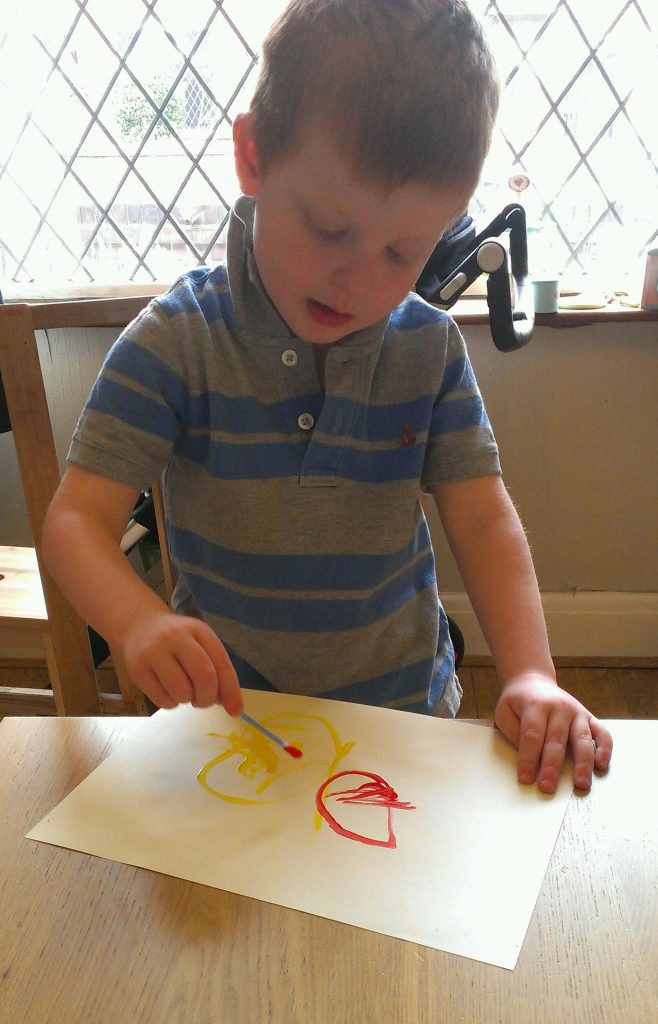 painting with cotton buds