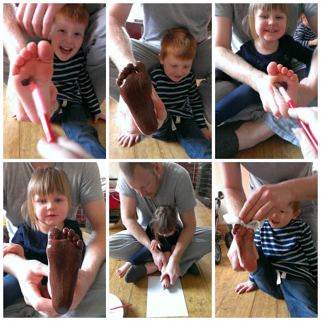 Hand and foot painting - sensory Christmas activity