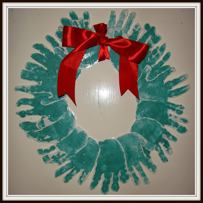 handprint christmas wreath - Christmas craft for kids