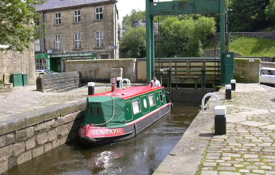Canal boat in Todmorden
