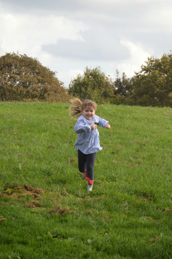 running down hills