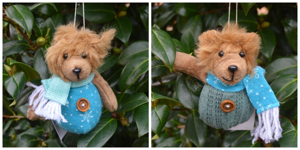 The Christmas Boutique - wintery hanging bear decorations