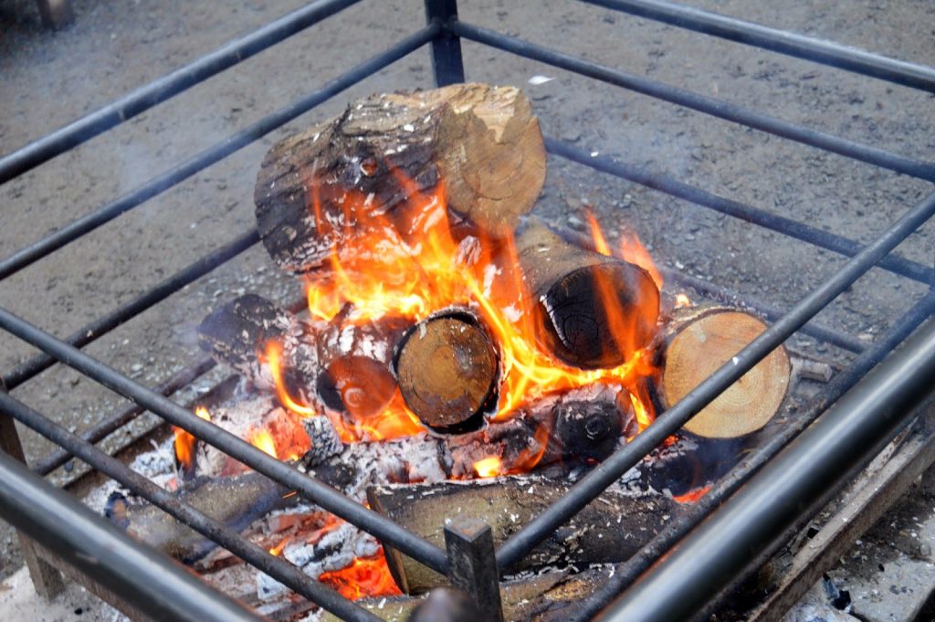 Bodnant Garden open fire for toasting marshmallows