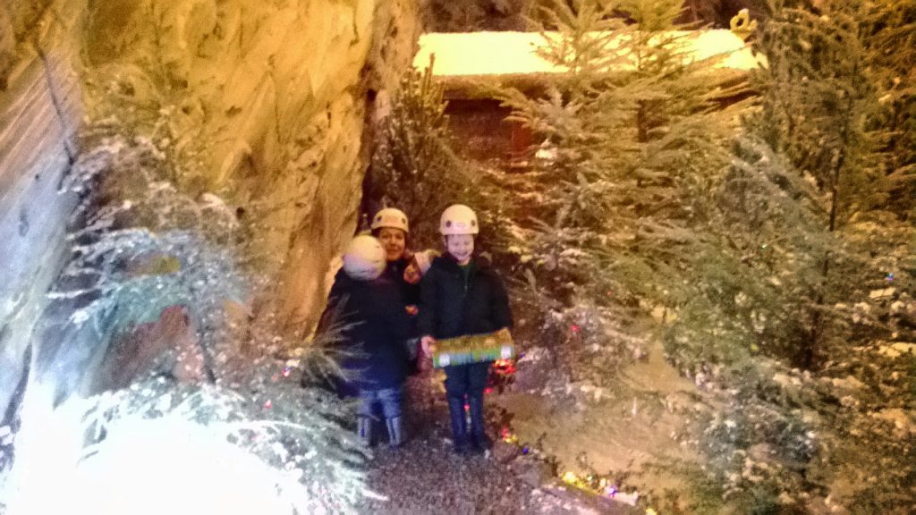 Snowy grotto - Father Christmas at Bounce Below