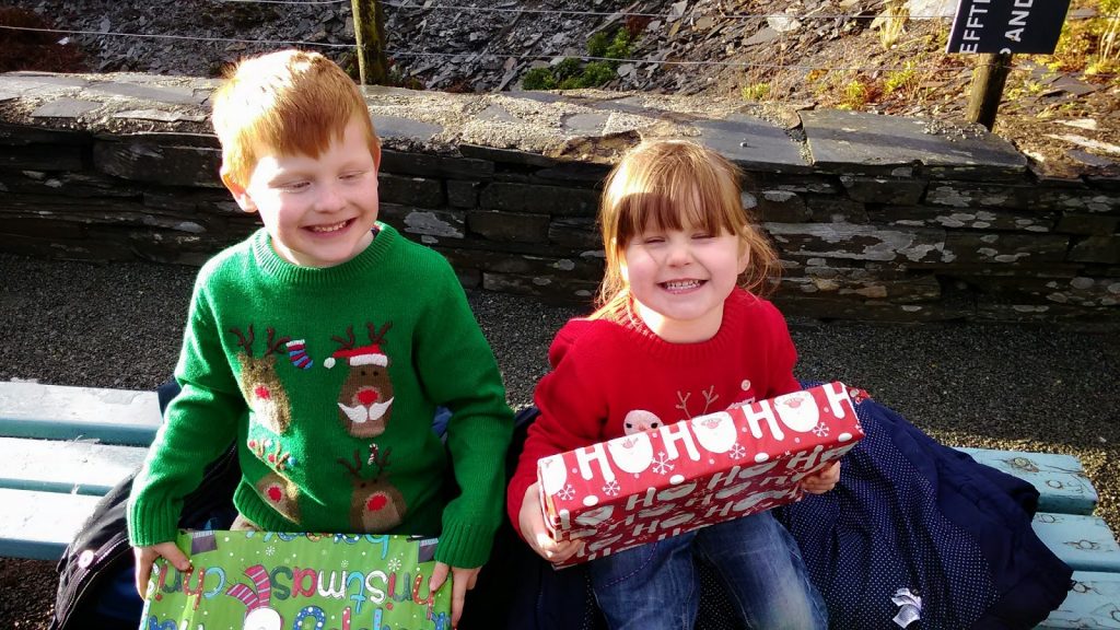 Presents from Father Christmas in Snowdonia