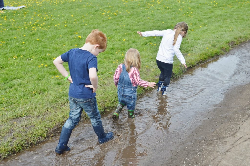 Room on the Broom Adventure Trail - muddy puddles