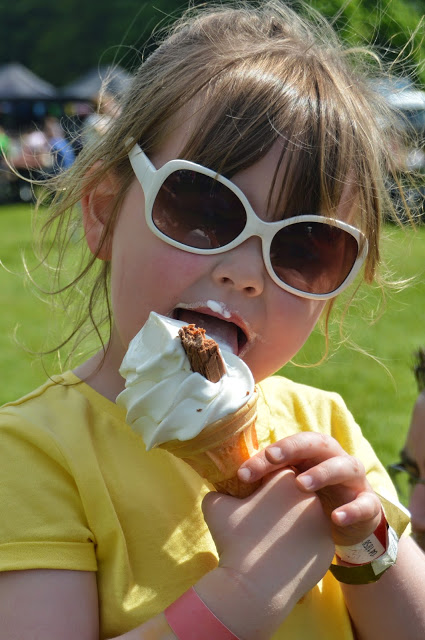 enjoying ice cream at Geronimo Festival