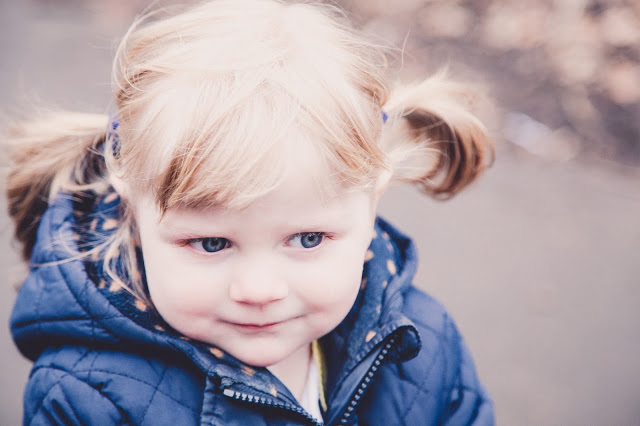 Toddler with bunches