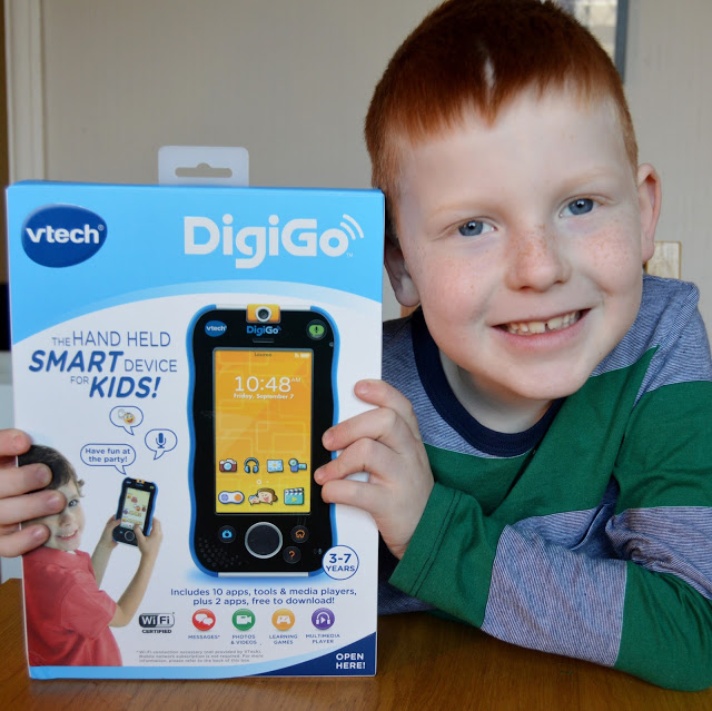 Ben with vtech DigiGo in box