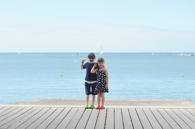 Children on the beach in France
