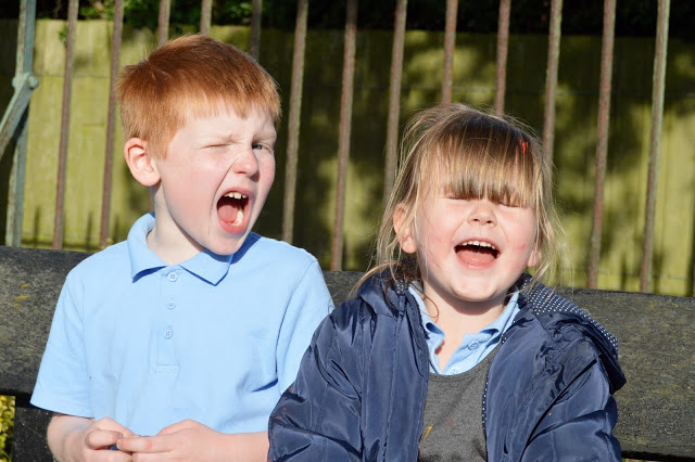 School children screaming