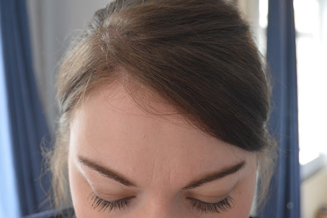 Before applying Color Wow Root Cover Up