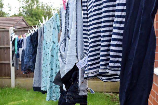 Freshly washed and line dried laundry