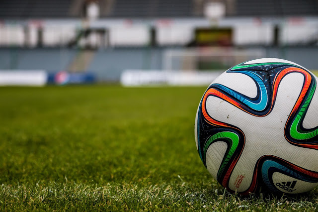 football on pitch