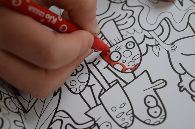 colouring in a crazy mushroom