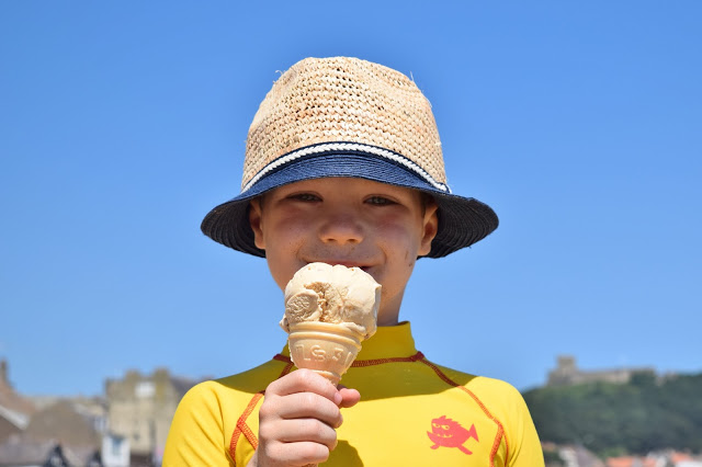 boy eating ice cream