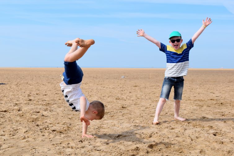 Cartwheels on beach