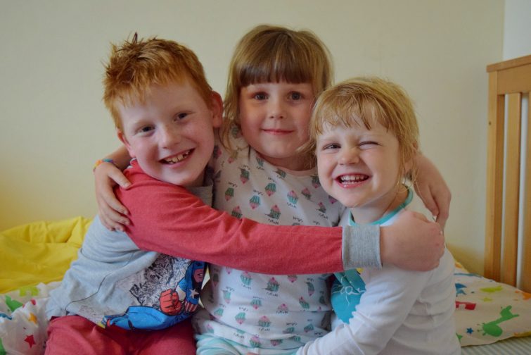 kids ready for bed