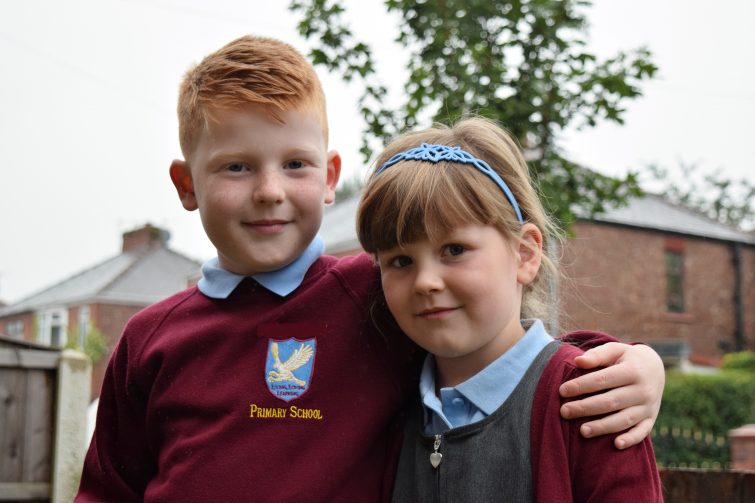 Kids ready for school.