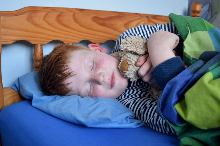 Ben sleeping on Bruno Mattress