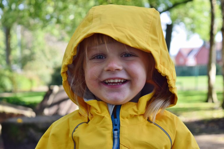 Yellow hooded coat from Polarn O. Pyret
