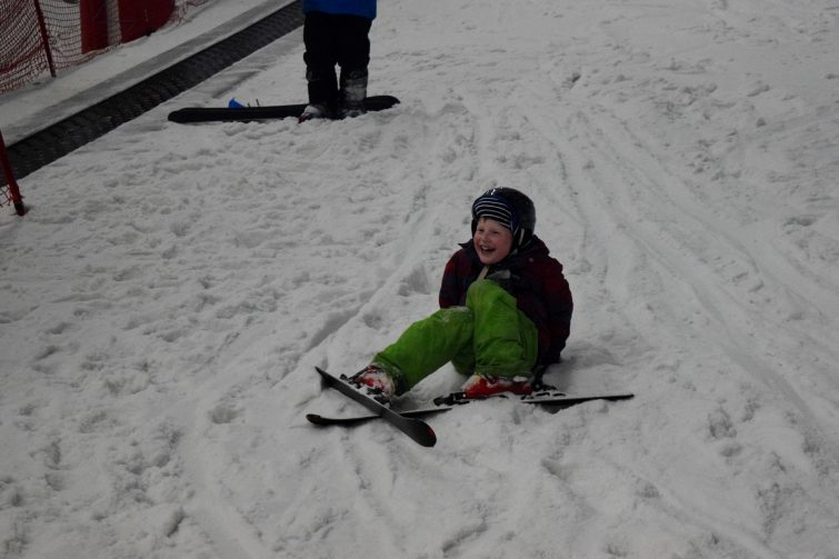 The Snow Centre - Ben on the floor