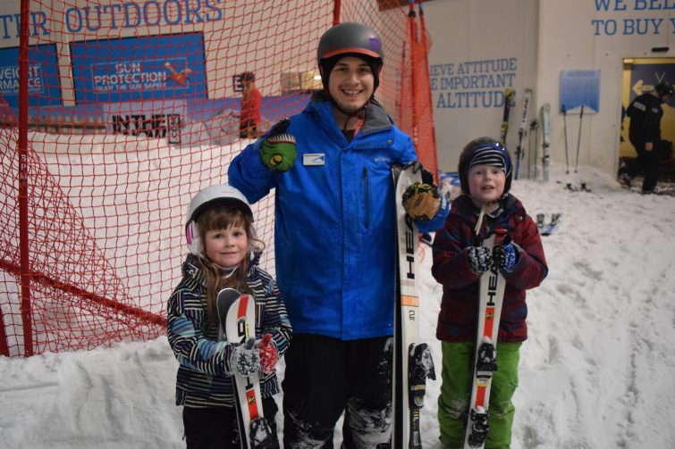 The Snow Centre - ski instructor with Ben and Chloe