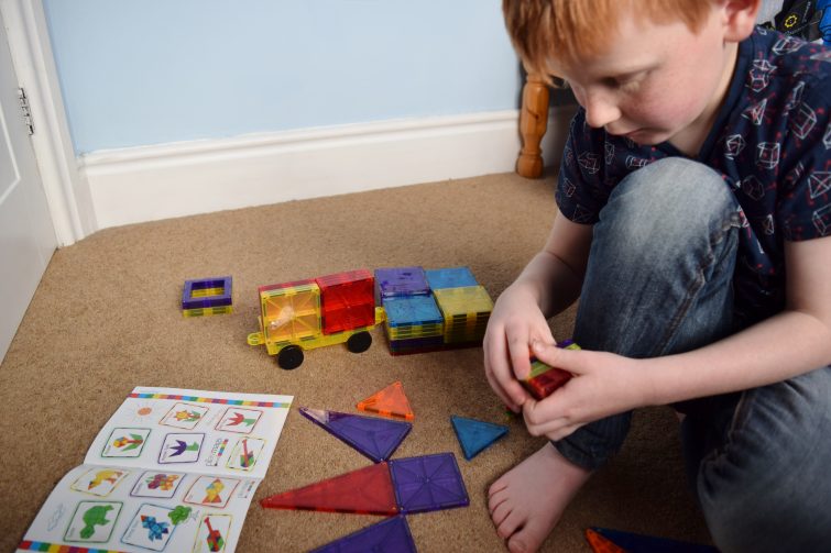 Ben playing with Playmags