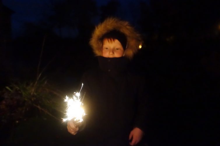 Ben with a sparkler