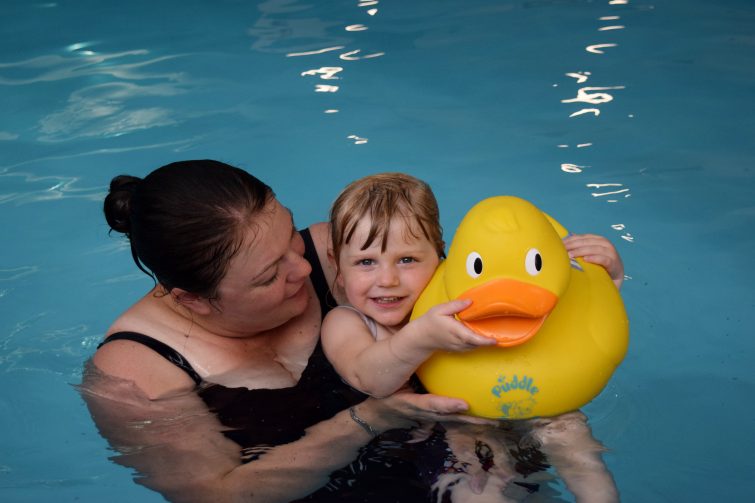 Mummy & Amy in the pool at Aqua Nurture
