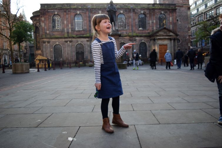 Blue Denim Pinafore Dress from Milk & Biscuits (3)