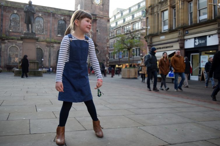 Blue Denim Pinafore Dress from Milk & Biscuits (5)