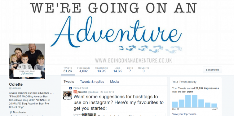 Blog Goals - Twitter January 2017