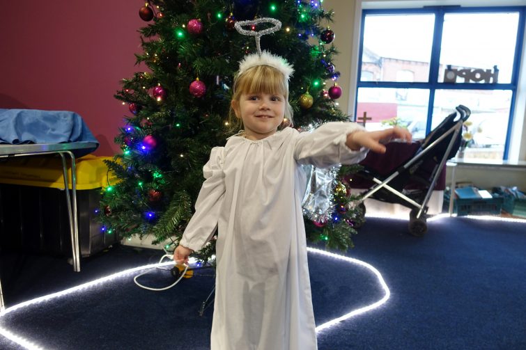 Angel at nativity