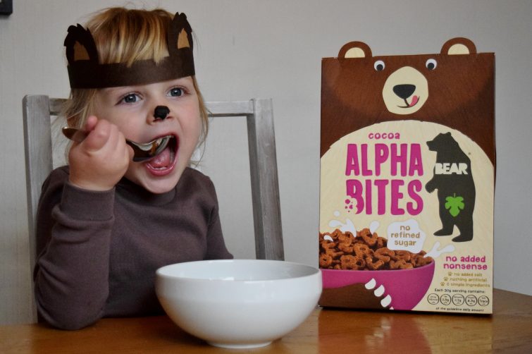 Cocoa BEAR Alphabites for breakfast