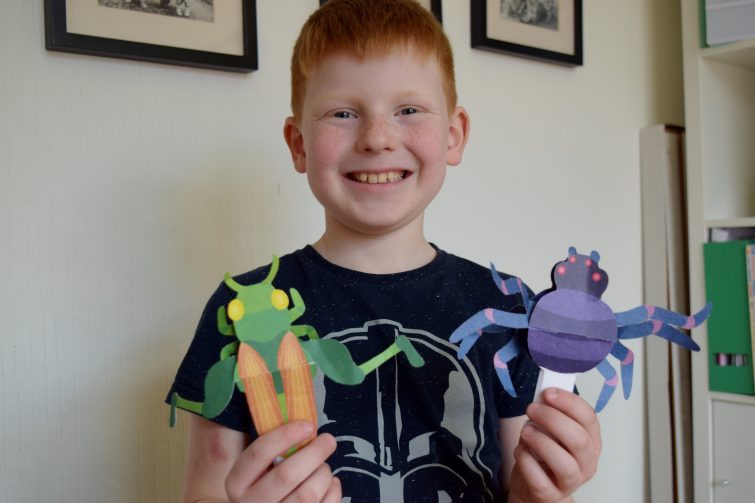 Make and Move Minibeasts - grasshopper & spider models