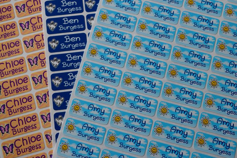 My Nametags - colourful name labels for school.