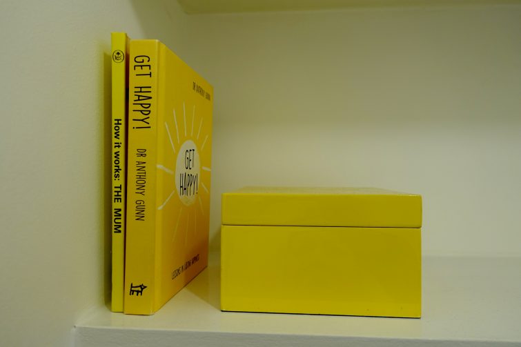 yellow details for shelving