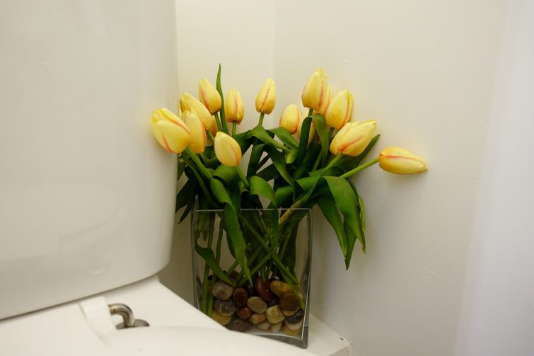 faux yellow tulips