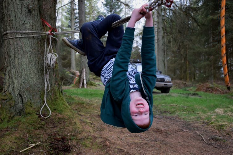 Part Ben, part monkey at Woodsmoke!
