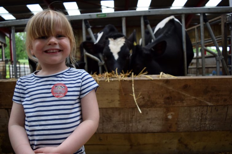 Amy & the Smithills Farm cows with Piri Allergy