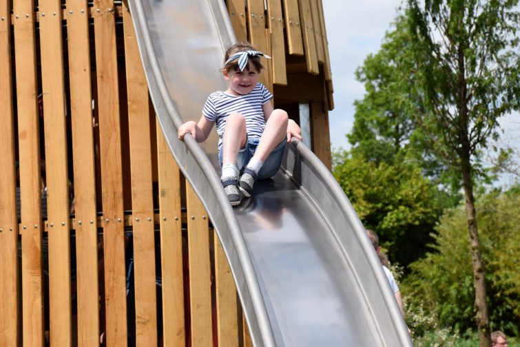 new Madagascar PLAY! space at Chester Zoo - baobab tree with slide