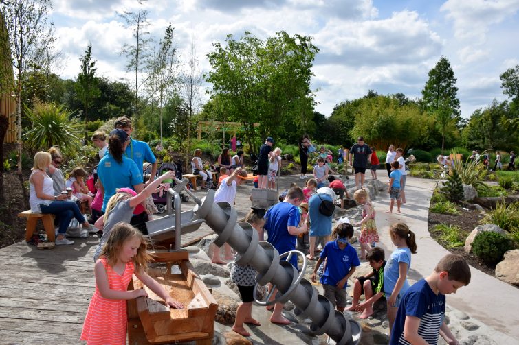 new Madagascar PLAY! space at Chester Zoo - dry river bed