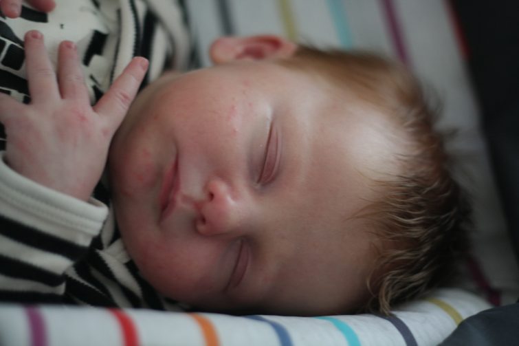 Sleeping newborn baby