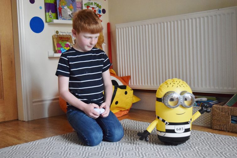 Playing with inflatable Tom