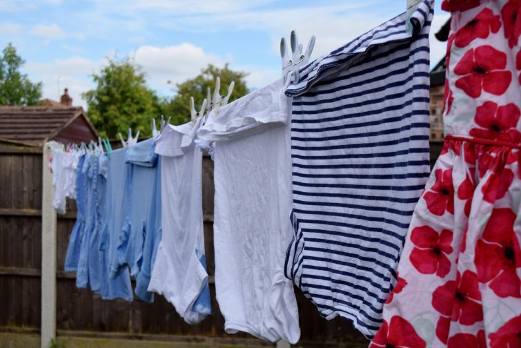 washing on the washing line