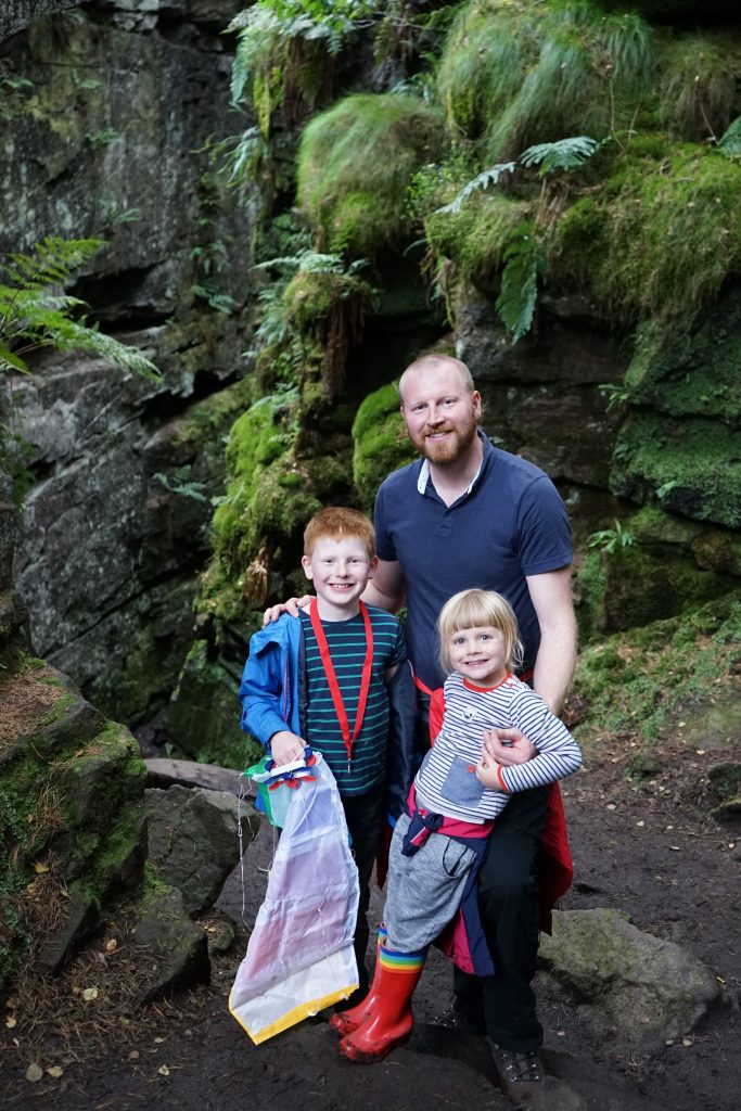 Dave, Ben and Amy on their hike in the Peak District